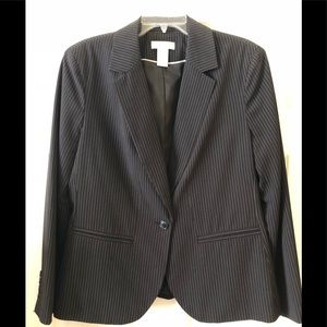 Suit Pinstripe Black & white